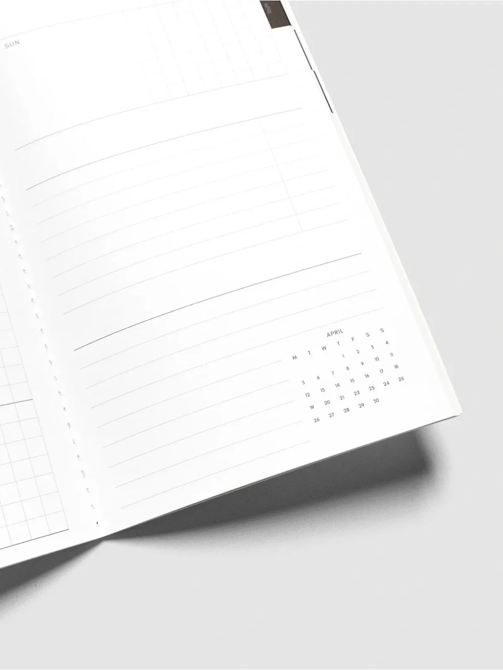 2027 Cloth & Paper White Travel Planner Insert Set - Dates Weekly - Monday Start